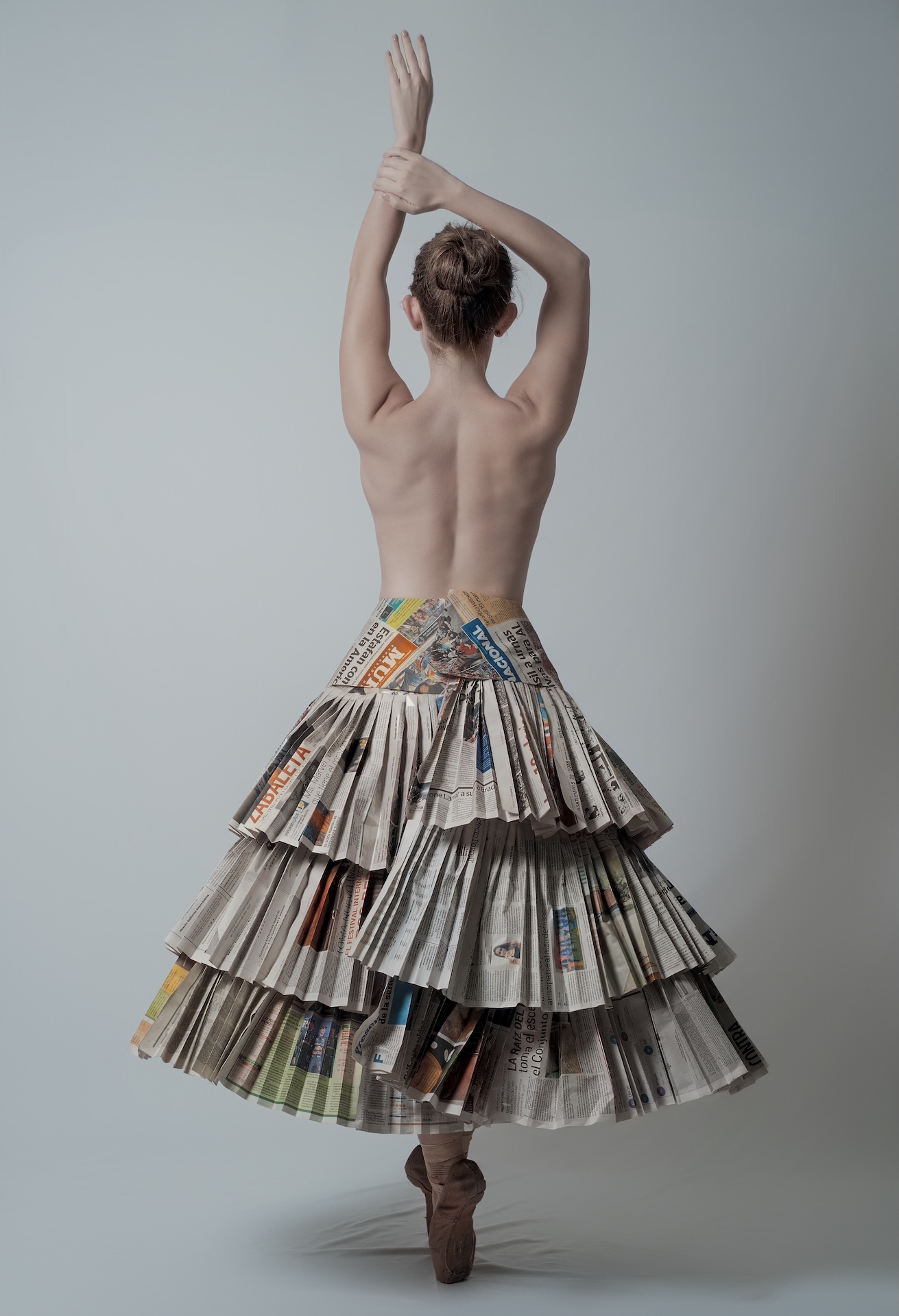 Newspaper Skirt, Back